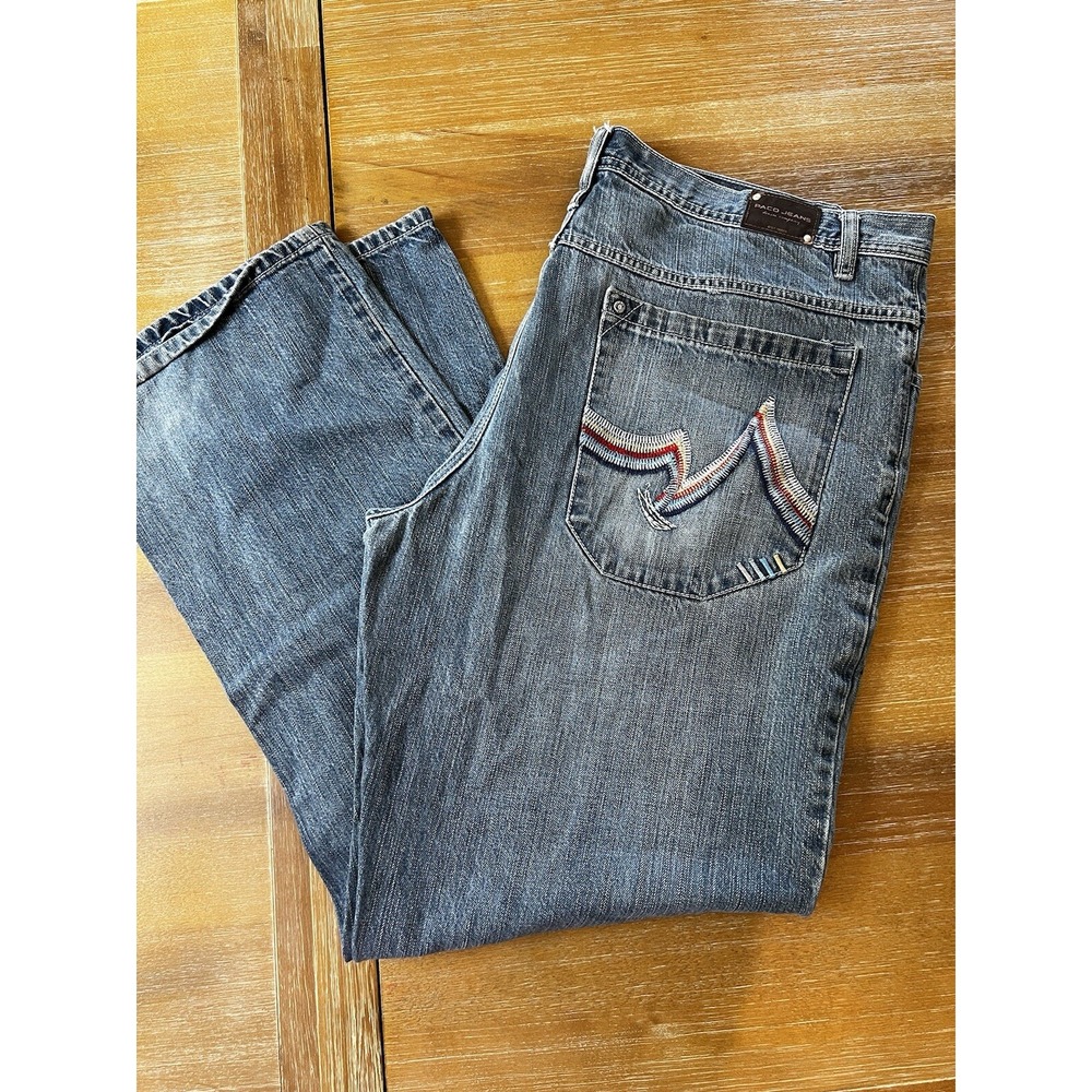 Vintage Paco Jeans Mens 40x33 Blue Baggy Wide Leg Carpenter Faded Skater Grunge